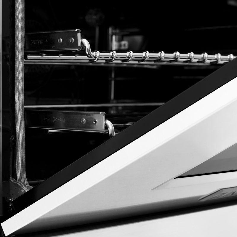 ZLINE 36" Legacy Dual Fuel Range, White Matte Satin Stainless Steel