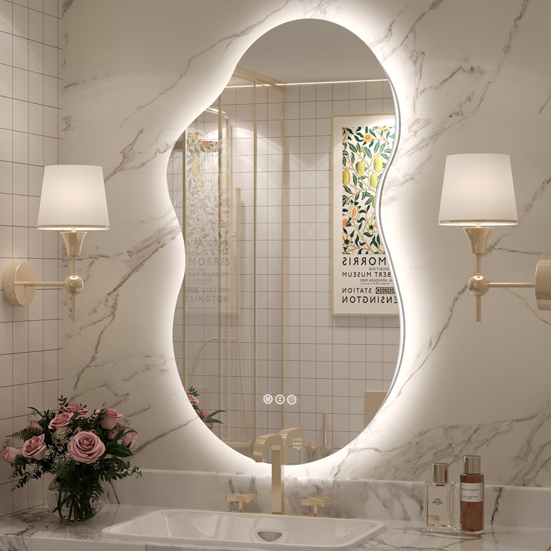 Miroir de salle de bain Molly, 36 po x 20 po, Rétroéclairé seulement