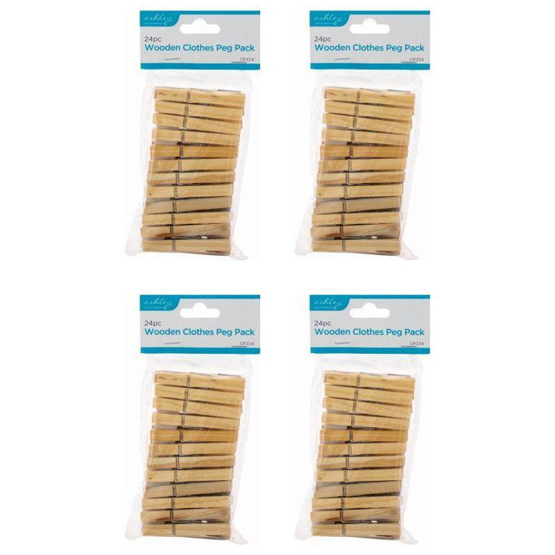 Ashley Wooden Clothes Pegs - 7.5cm - Pack of 96