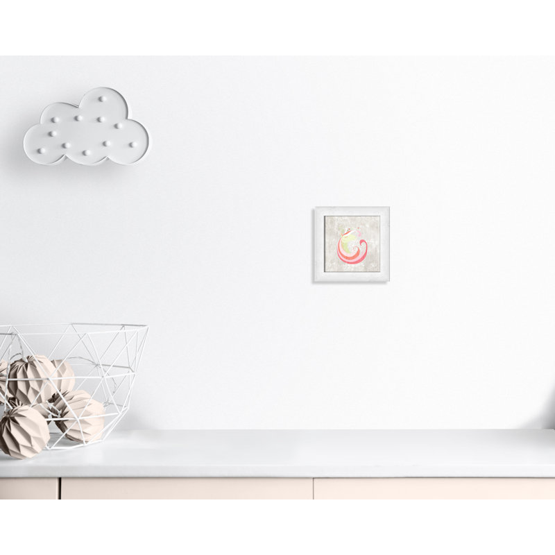 Décoration murale 1 enfant dreaming, H 10 po x l 10 po x P 0,63 po, Encadré plat à grain de bois blanc