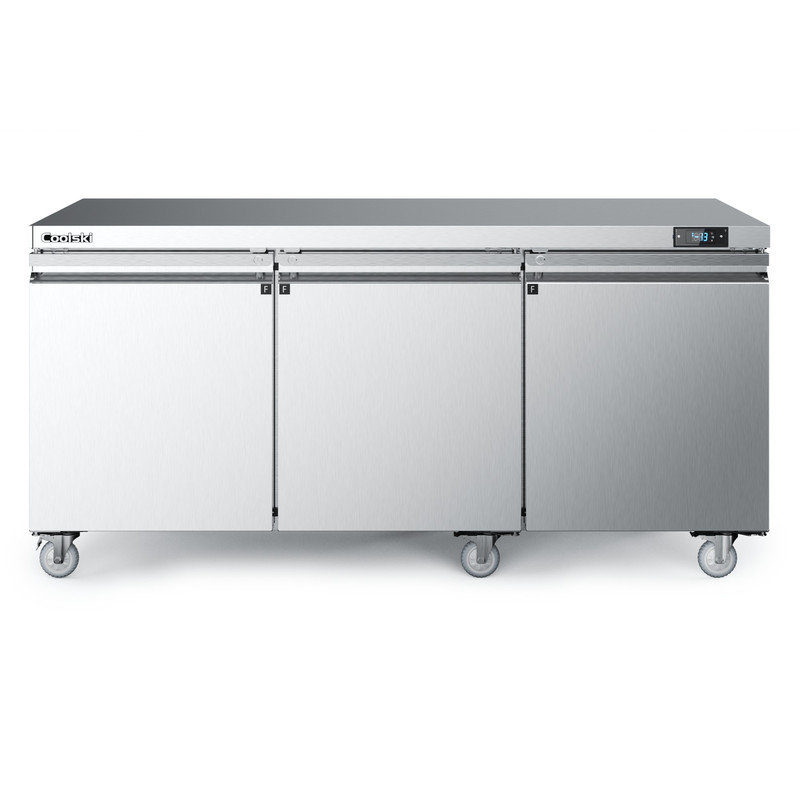 72" 20.9 Cu. Ft. Auto/Cycle Defrost Commercial Undercounter Upright Freezer - Stainless Steel
