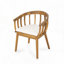 Fauteuil club d'extérieur en bois d'acacia