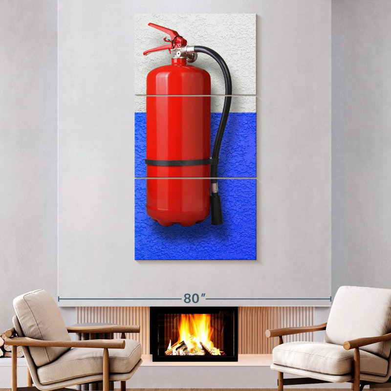 Fire Extinguisher, 80" H x 39" W