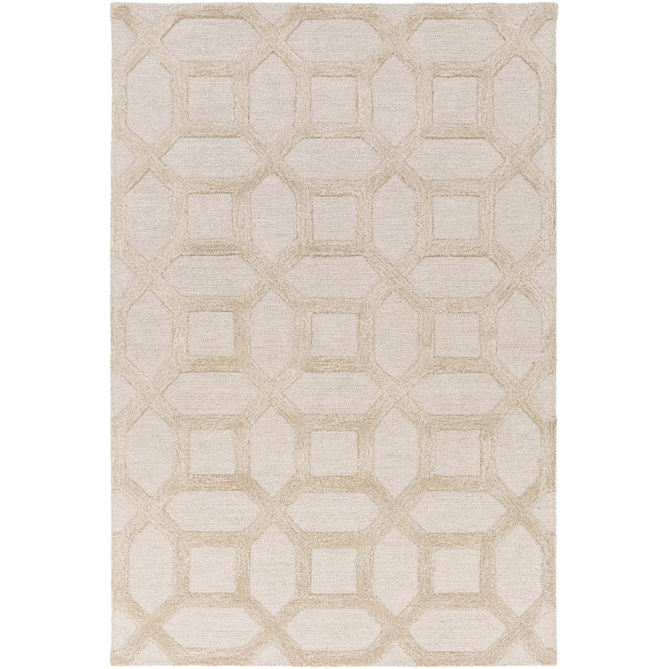 Wyble Hand Tufted Geometric Indoor Rug
