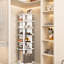 6 tours de rangement de chaussures rotatives - conception moderne, 24 paires, tour de support à 360 °