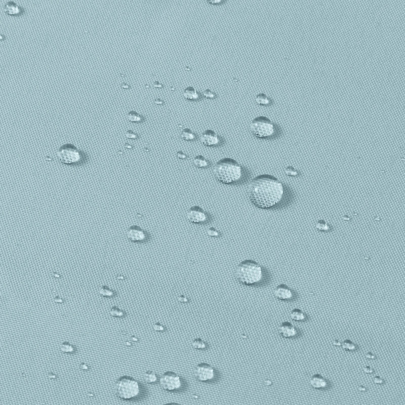 Rideau de douche en tissu hydrofuge, Bleu brouillard, H 72 po x l 72 po