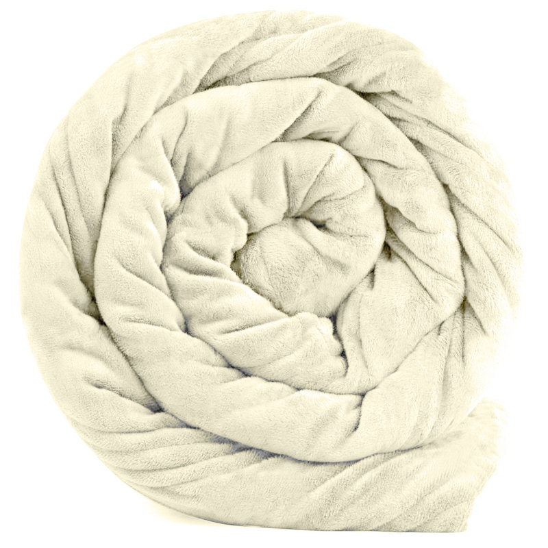 Couverture en molleton Ultra Plush, Grand, Ivoire