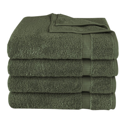 Armel Turkish Cotton Bath Towels - Quick Dry & Plush Feel, Hotel & Spa Quality, Set of 4