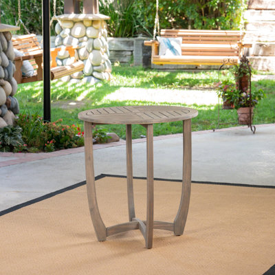 Table rustique 27,5 po en bois gris - durable avec style