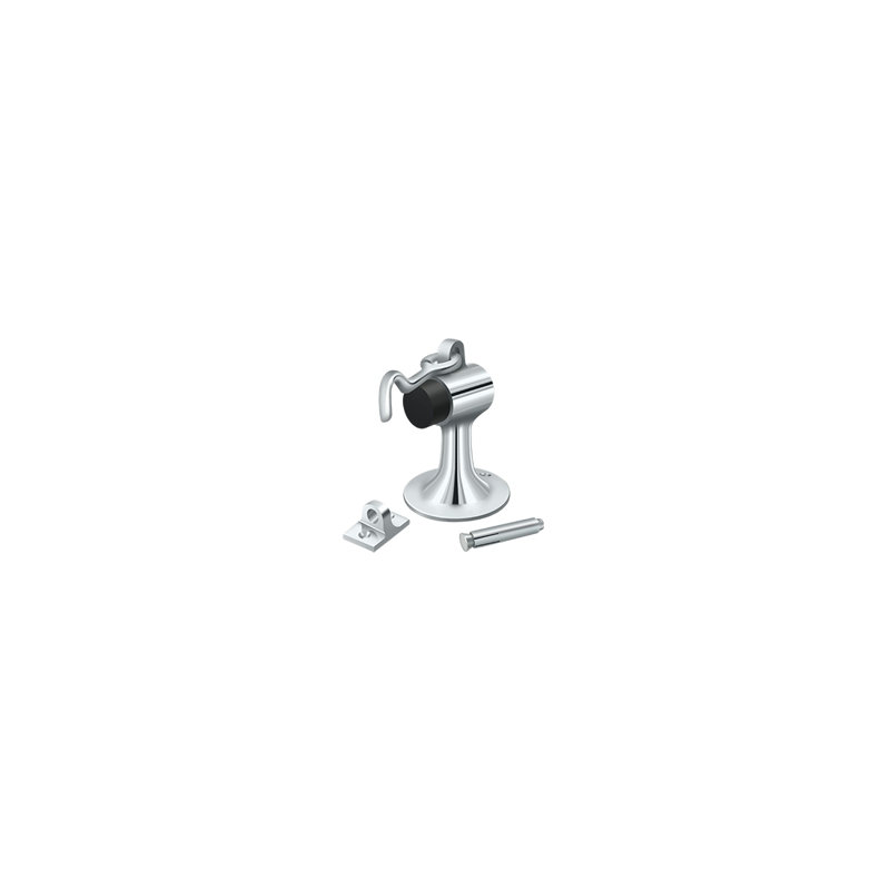 Door Stop, Polished Chrome