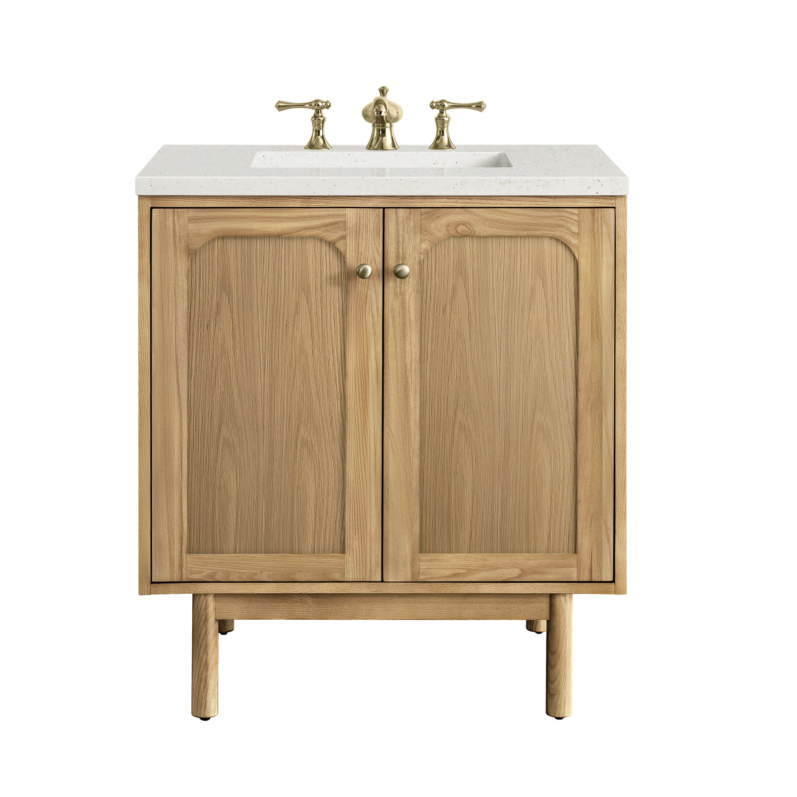 Laurent 30'' Single Bathroom Vanity, Lime Delight, 8" Widespread, Light Natural Oak