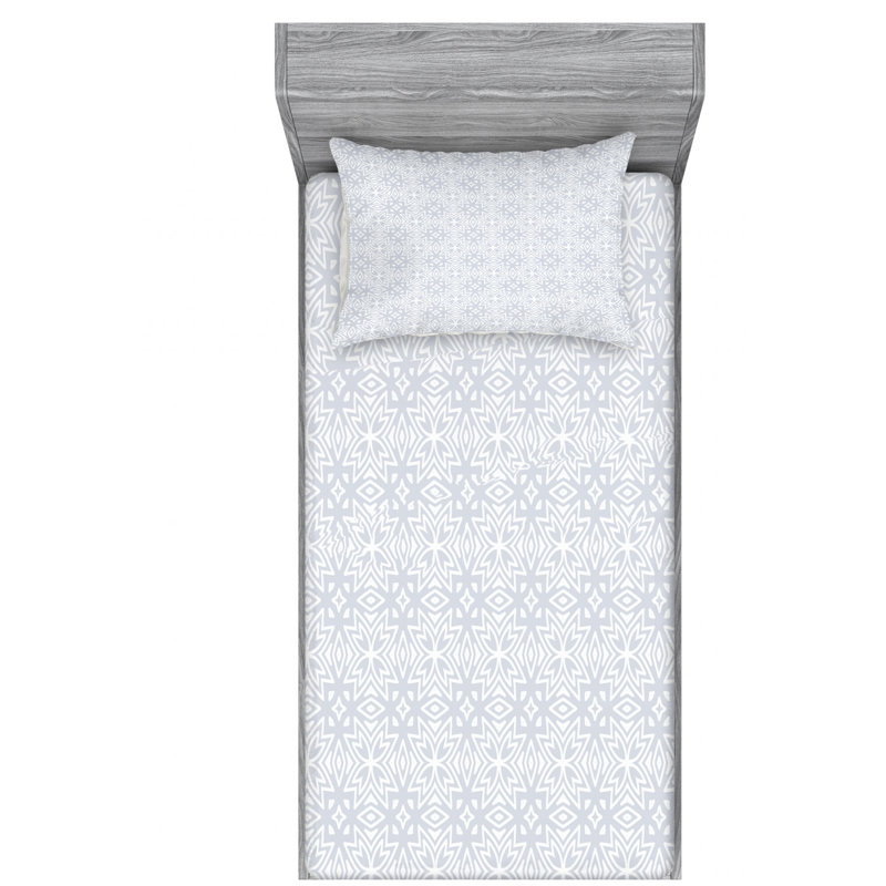 Celtic Microfiber Floral Sheet Set, Twin Sheet Set with Fitted Sheet
