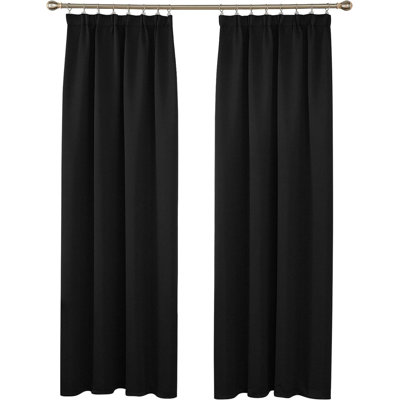 Polyester Blackout Track Insert Curtain Pair