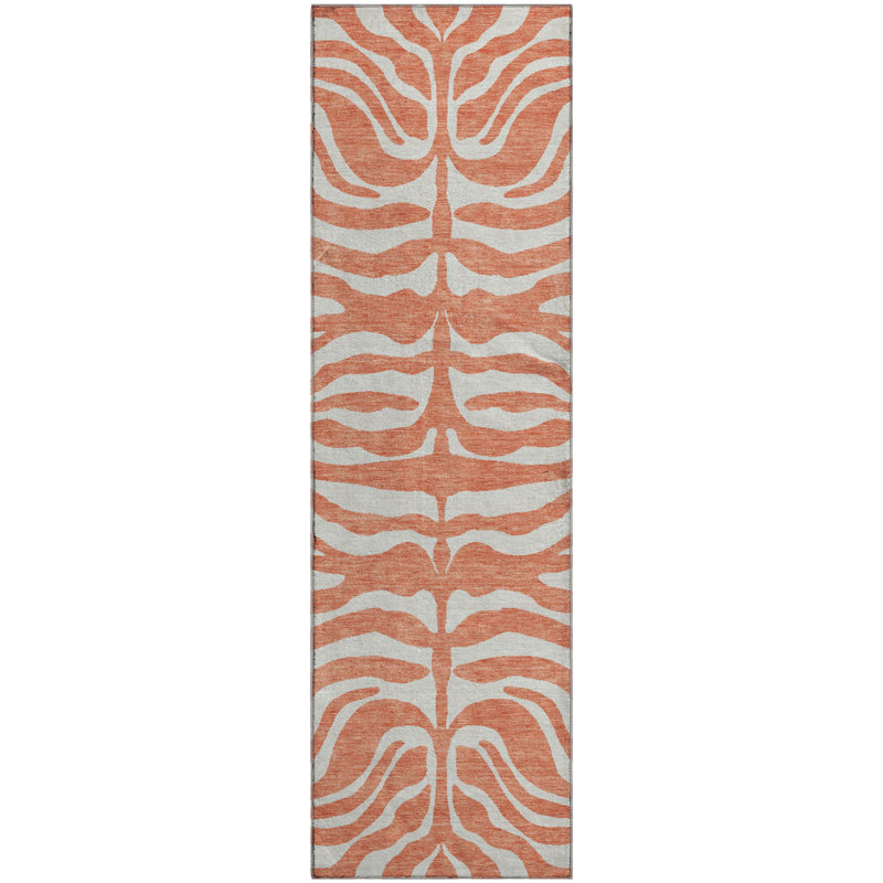 Premium Machine Washable Goulven AMF1042 Animal Print Rug, Runner 2'3" x 7'6"