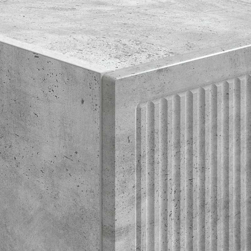 2 -Door 4 Storage Cabinet, Concrete Grey