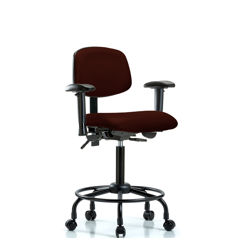 Chaise de dessin Otis, Bourgogne, Roulettes, Inclus
