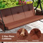 Balancelle de patio 3 places avec auvent avec coussins amovibles et support pour poches latérales-503035559-503035578