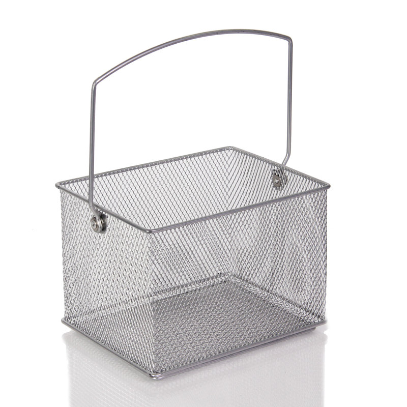 Rectangle Mesh Condiment Utensil Carrier Caddy and Napkin Holder