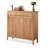 Burlywood Solid Wood Shoe Storage Bench-688435680