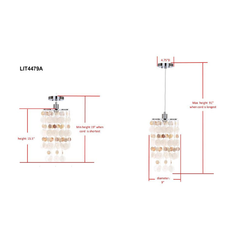 Burch 1 - Light Chrome Unique/Statement Pendant