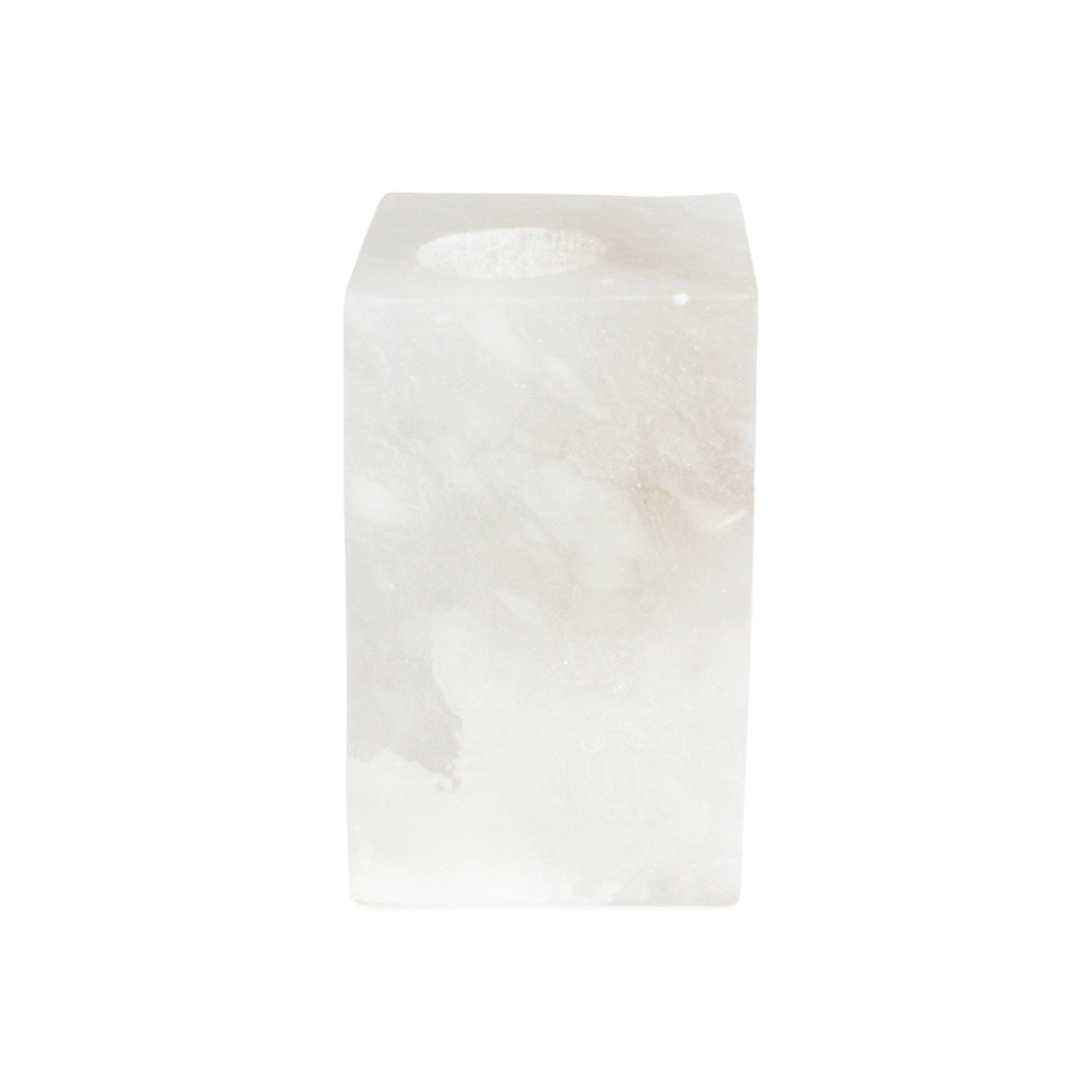 Alabaster T-Lite Candle Holder, 6" H x 3.5" W x 3.5" D
