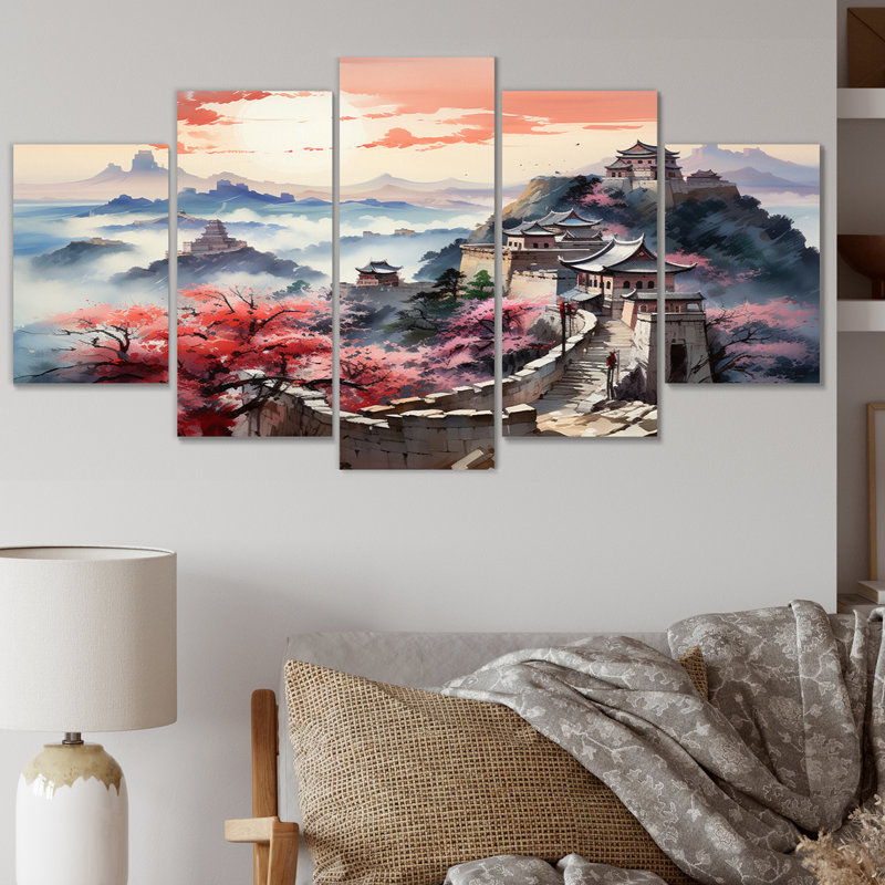 «Vienna Asian Scenery I», ensemble de reproductions d'art mural en métal chinois