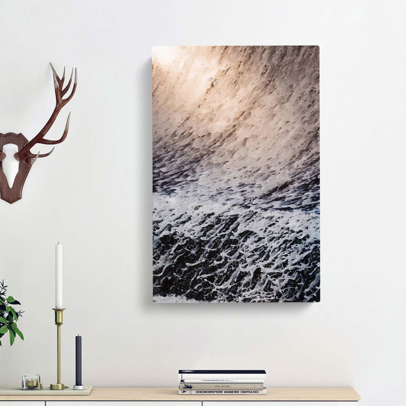 Wave Curves In Abstract - Wrapped Canvas, 50cm H x 35cm W x 3cm D
