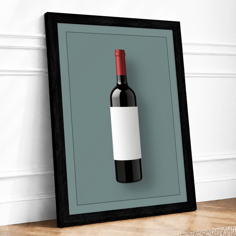Wine Bottle Study Modern - Print, Black, A3 - 42.0 x 29.7 cm