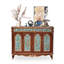 Banc de rangement pour chaussures en bois manufacturé brun foncé + bleu uni + bois manufacturé