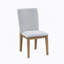 Ensemble de 2 chaises de salle à manger en tissu gris 19 "Delphine