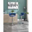2 tabourets de bar en velours bleu - base en métal avec placage pour une apparence attrayante en velours réglable en hauteur, repose-pieds ergonomique-133082070