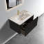 Meuble-lavabo flottant rayé 30 po avec lavabo en céramique, meuble-lavabo une pièce sans drain, pré-assemblé