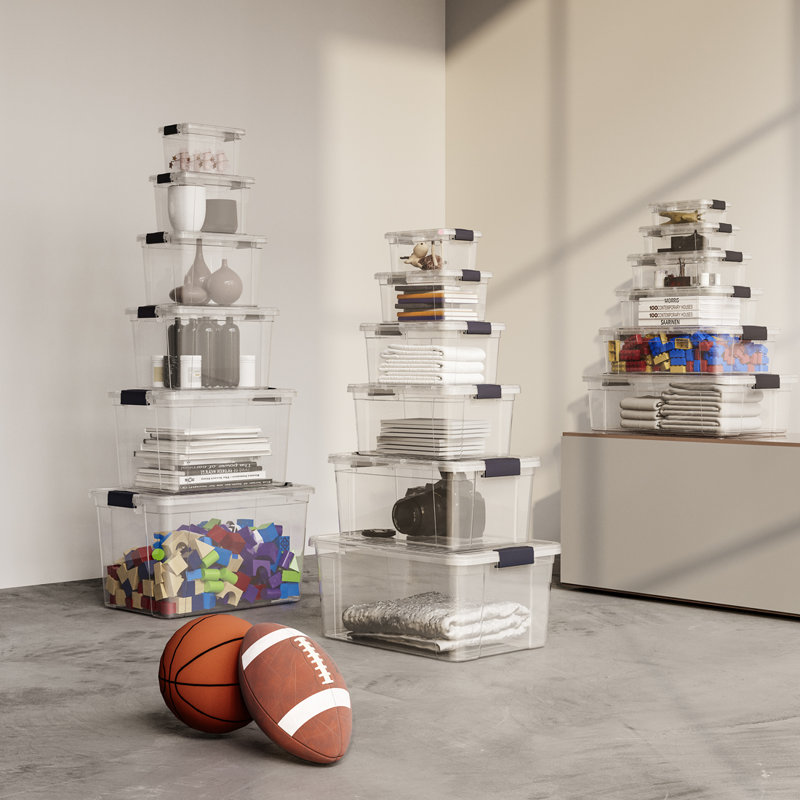 Superio 4.5 Qt. Clear Storage Bin with Lid, Plastic Organizing Storage Box for Home, 4.5 qt