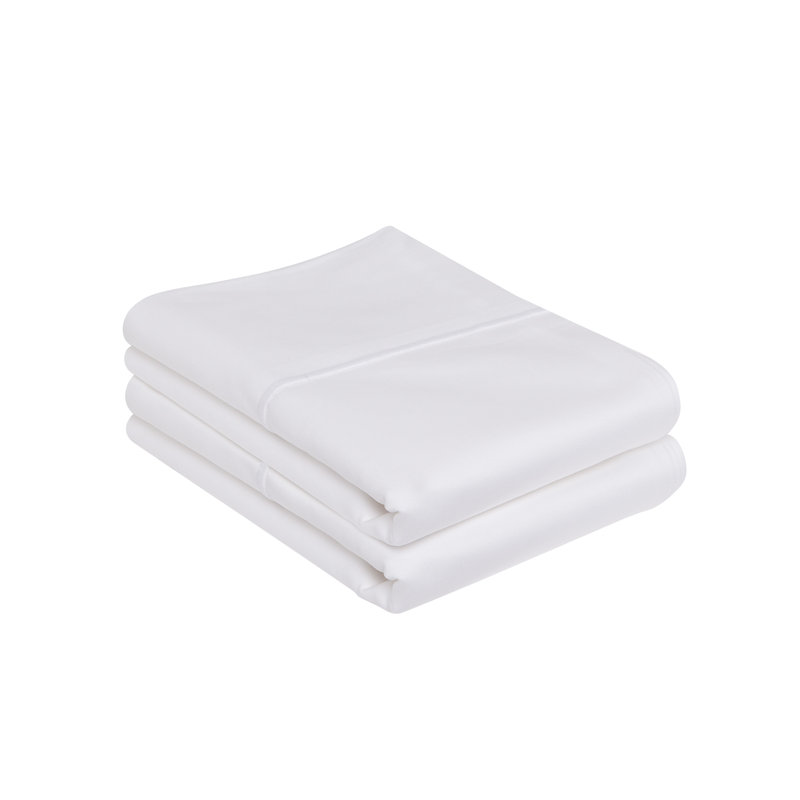 Sateen - Set of 2, Queen Pillowcase, White
