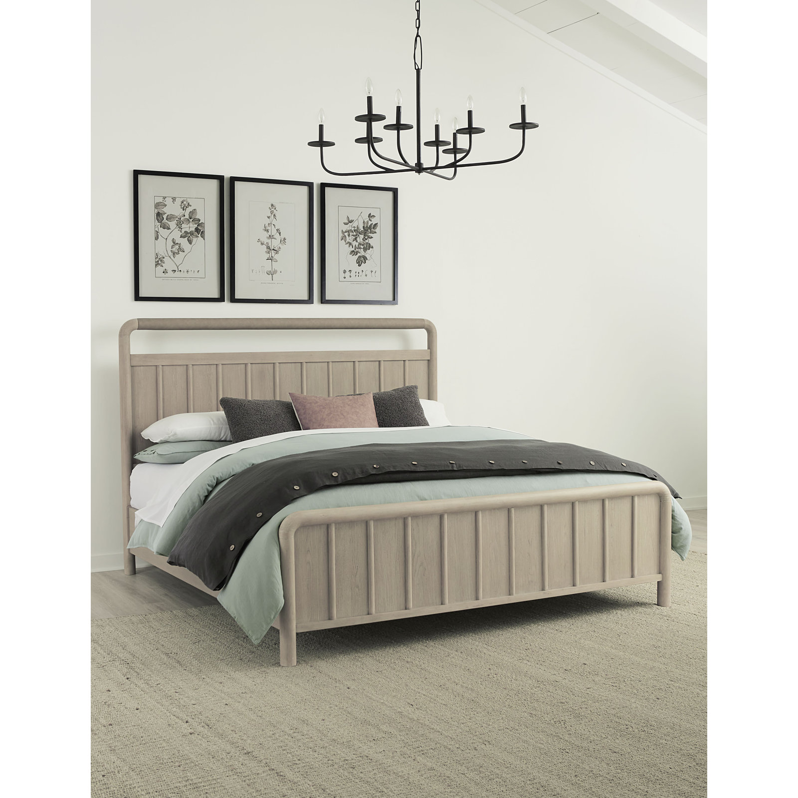 Honey Solid Wood Bed, California King