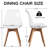 Acrylic Dining Chairs Set of 2, Clear Kitchen Chair with Padded Seat, Solid Wood Legs For Living Room, Home Office-1591190209-1591190215