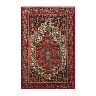 Tapis traditionnel rouge / crème