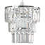 23cm H Plastic / Acrylic Round Pendant Shade ( Slip-On ) in Silver