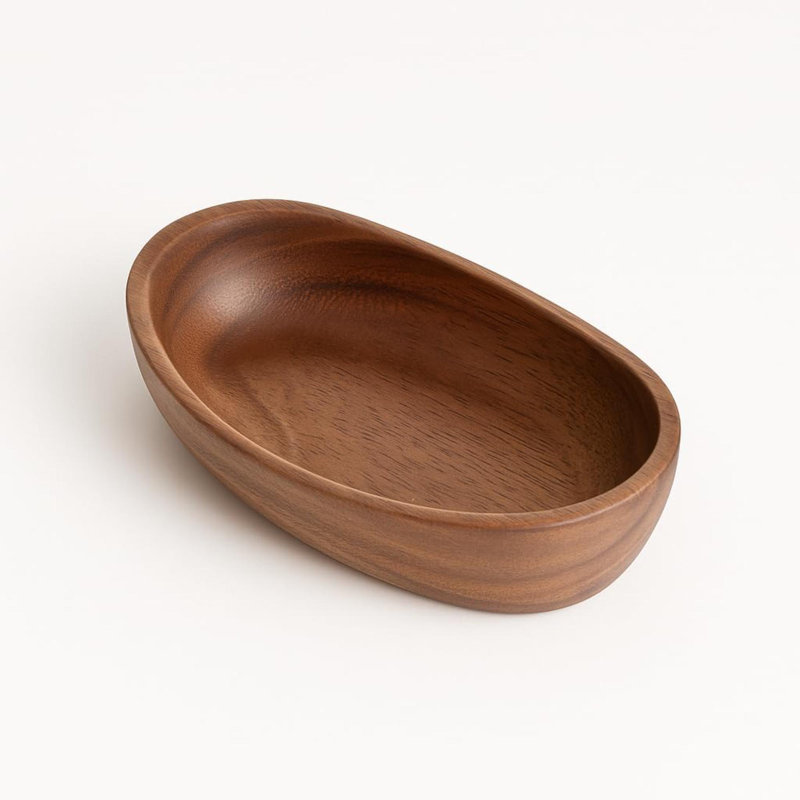 Bol en bois pour bateau - Centre de table rustique fait à la main, bol décoratif ovale pour table ou table basse