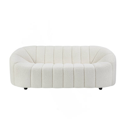 Luxurious Teddy Sherpa Sofa With Plush Foam Seat And Sturdy Wooden Frame For Ultimate Comfort And Durability