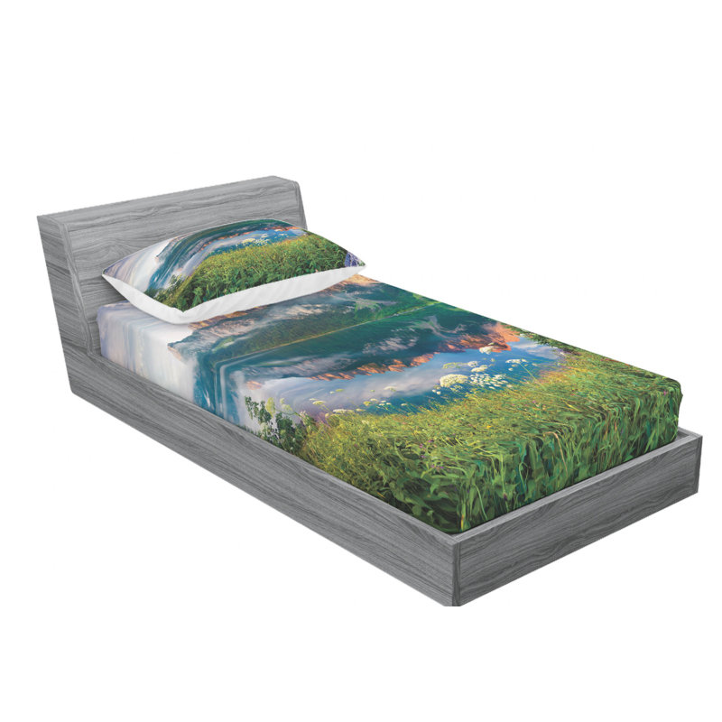 Microfiber Sheet Set, Twin Sheet Set with Fitted Sheet