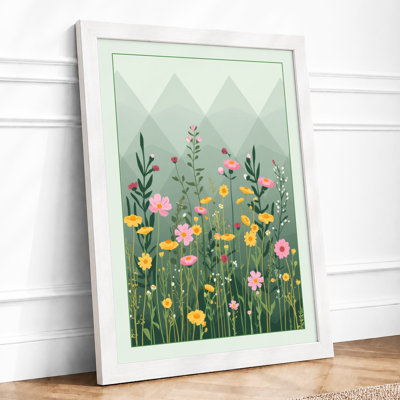 Wildflower Meadow Modern - Framed Print