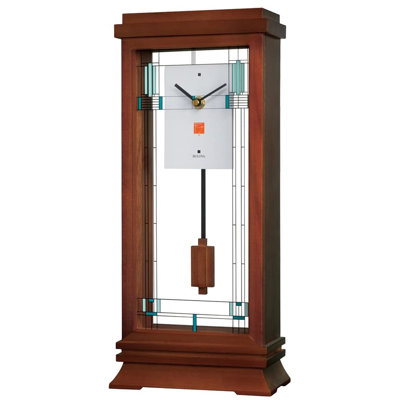 Modern & Contemporary Analog Solid Wood Tabletop Clock in Brown