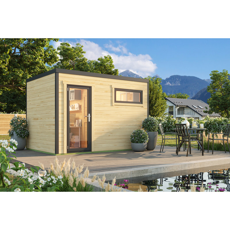 Lasita - 11.5 x 8.5 Ft. Premium Log Cabin With Aluminium Double Glazed Door And Window (44mm)