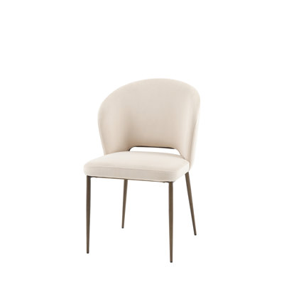 Polyester Blend Upholstered Accent in Cream