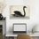 Art contemporain d'oiseau nageur cygne noir
