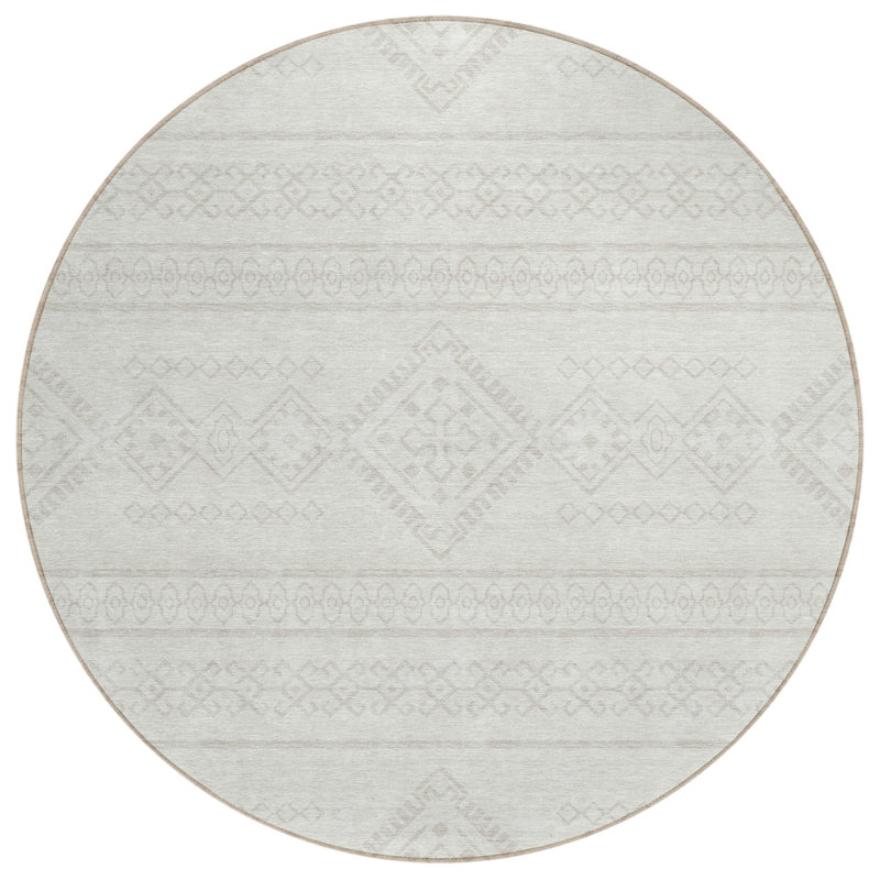 Celeski Southwestern Indoor Rug, Round 8'