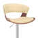 Riggleman Mid-century Swivel Adjustable Height Bar Stool with Open Back in Faux Leather, Wood, Metal