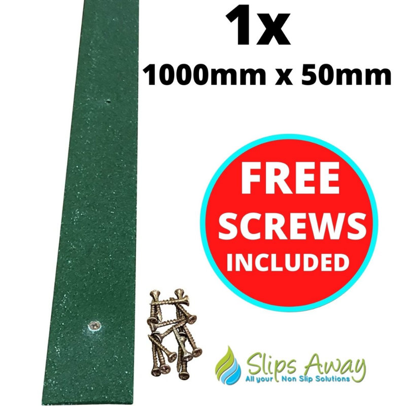 Leoler Wide Anti Slip Decking Strips, 5cm x 100cm, Green