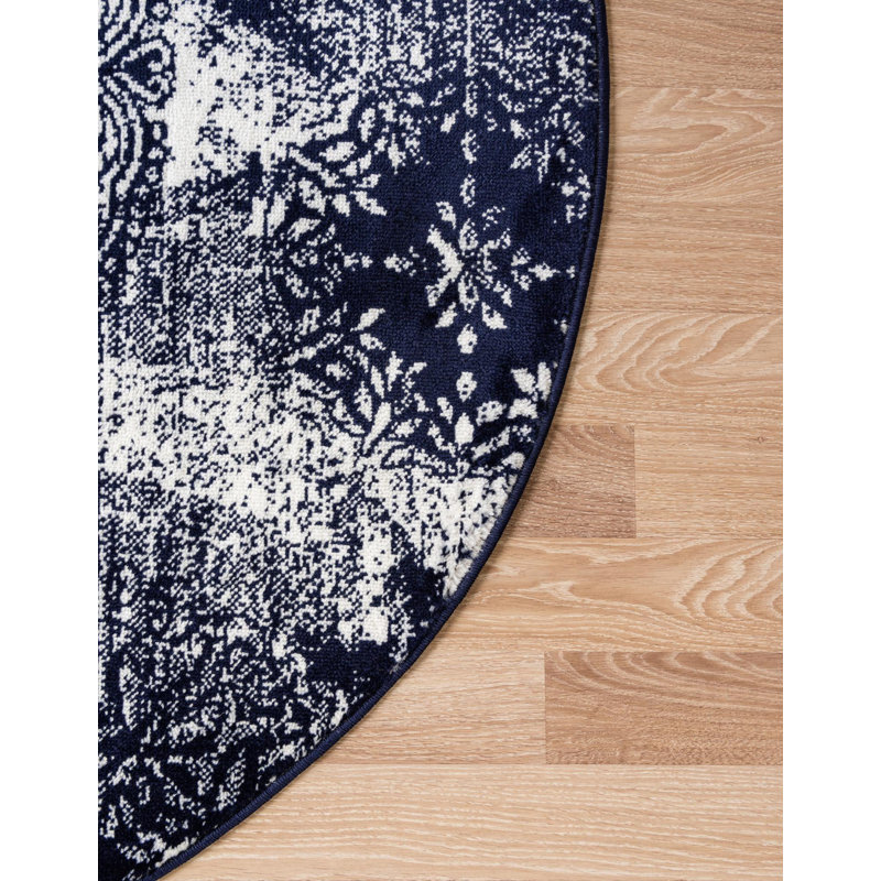 Oneita Ikat Indoor Rug, 7' Round